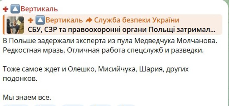 Задержание СБУ, Польша, политтехнолог, ЕС, Медведчук, Польша