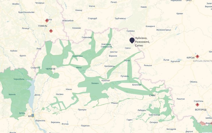 Бои на востоке, Сумщина, Сумская область, ДРГ РФ, наступление РФ, 18 июля