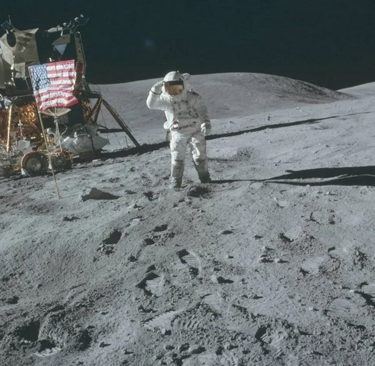 Флаг Луна Аполлон 16