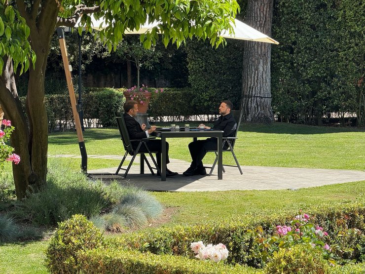 Зустріч у Римі, Зеленський і Макрон, 26 квітня