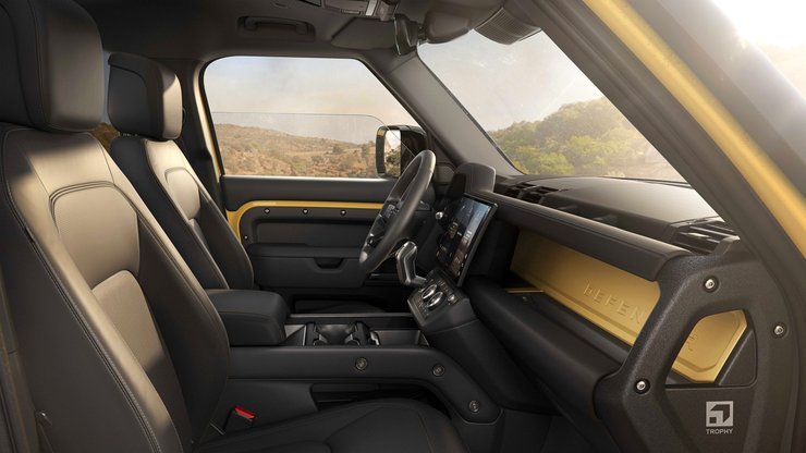 Салон Land Rover Defender, Land Rover Defender Trophy Edition, новый Land Rover Defender