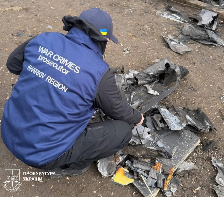 25 марта, атакуя Харьков, враг применил ударные беспилотники типа "Герань-2".