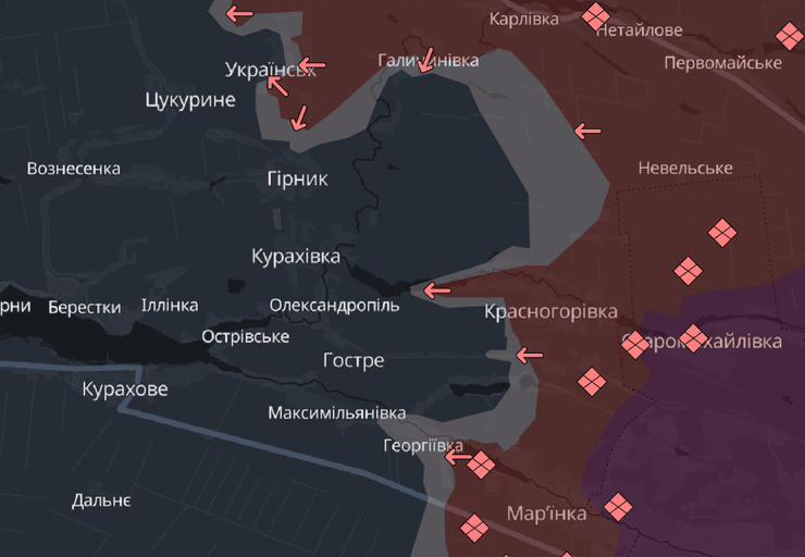 Карта боевых действий