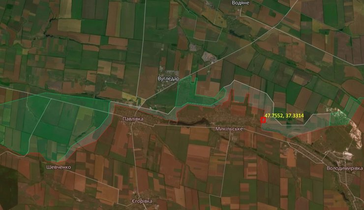 Микільське-Вугледар станом на 2 листопада 2023 року