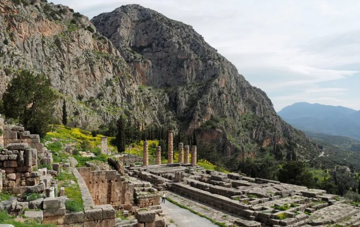 храм, аполлон, дельфы