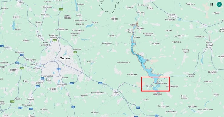 карта Харківська область