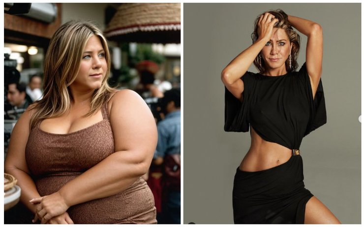 Дженифер Энистон — как ее видит нейросеть с лишним весом