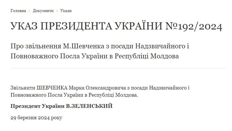 Володимир Зеленський, Молдова, указ, фото