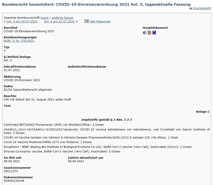 Австрія, вакцини, визнання,