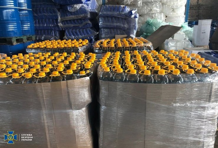СБУ выявила подпольное производство некачественных антисептиков