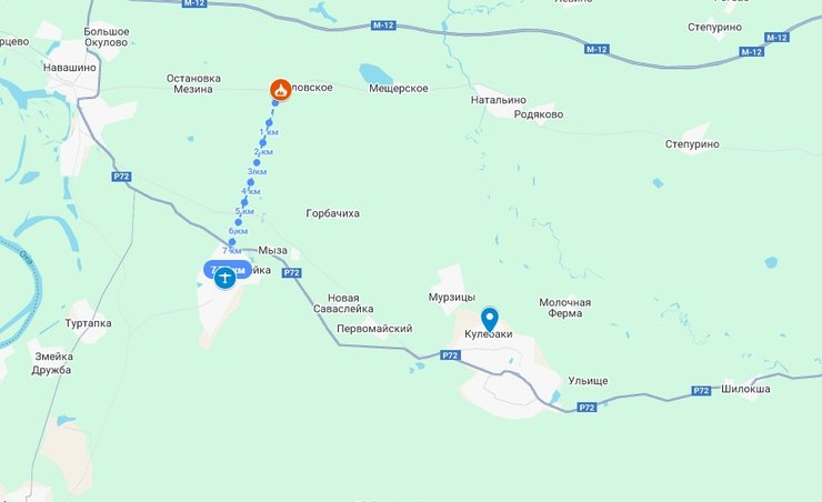 Населений пункт Кулебаки, біля якого розбився винищувач Су-34 ЗС РФ