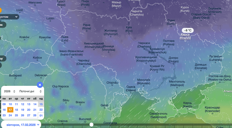 Погода на востоке 17 февраля