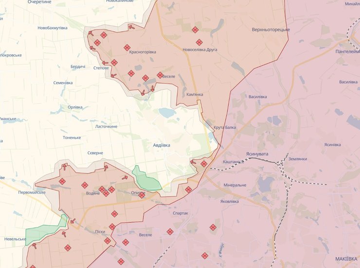 Авдеевка карта