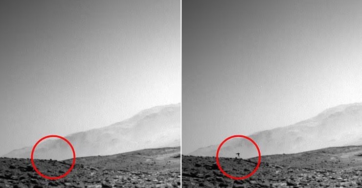 Невже інопланетяни: на знімку NASA з Марса виявили фігуру на двох "ногах"