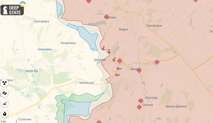ISW, российские оккупанты, Донбасс, Бахмут, Марьинка, Авдеевка, ситуация на Донбассе, украинские военные, ВСУ