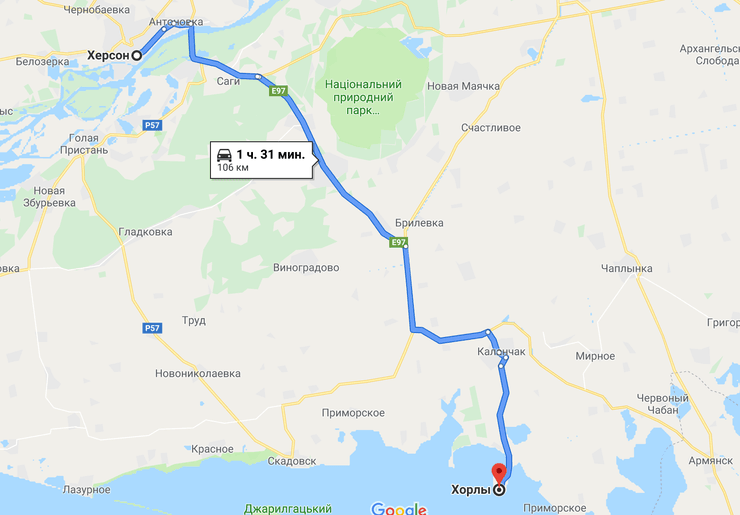 Как добраться на авто до села Хорлы, проверенный маршрут