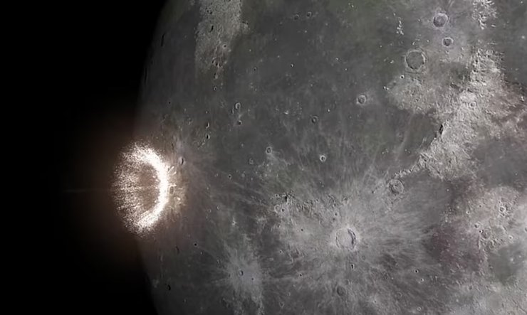 Взрыв, астероид, Луна