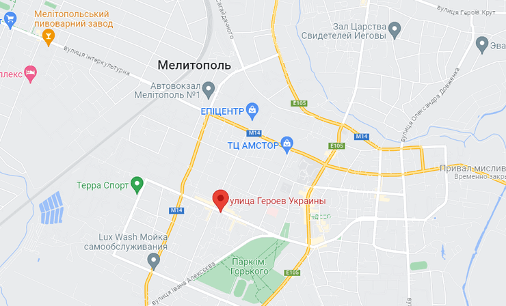 мелітополь, карта мелітополя, героїв україни мелітополь