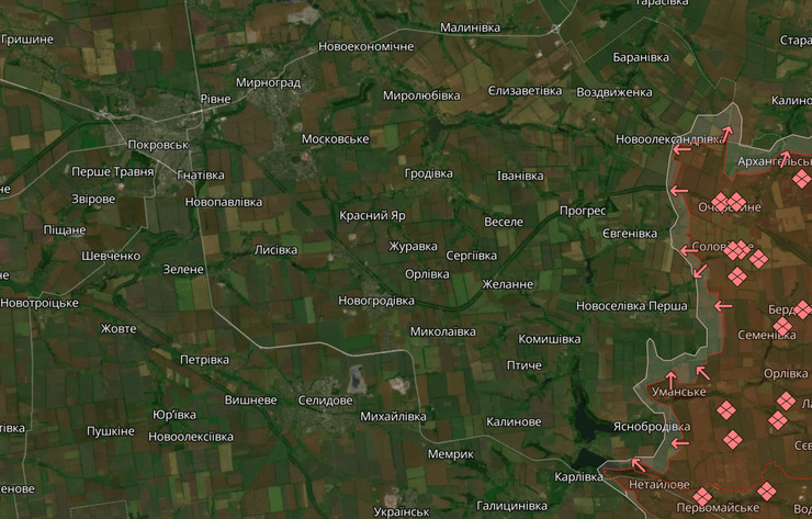 Карта боевых действий