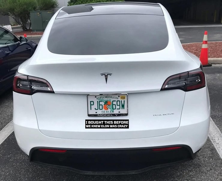 Tesla наклейка, Tesla Model Y, электромобиль Tesla, электромобиль Tesla