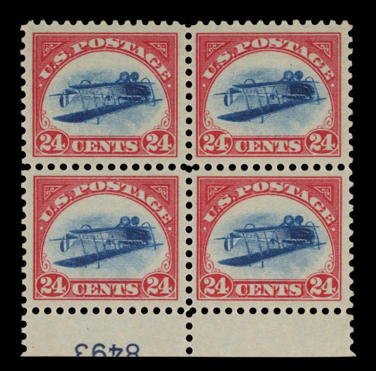 перевернутая дженни, марки