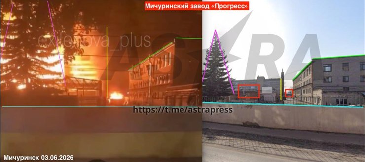 OSINT-аналіз атаки БПЛА на завод "Прогрес" у Мічурінську