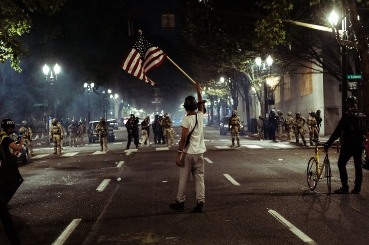 портленд, протестующие