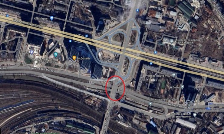 воздухофлотский путепровод карта