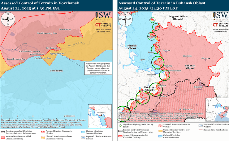 Ситуация на фронте — карты ISW