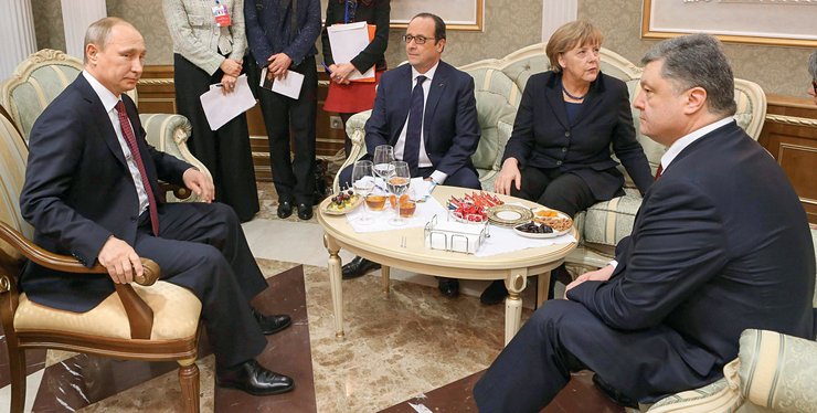 путин, оланд, меркель, порошенко