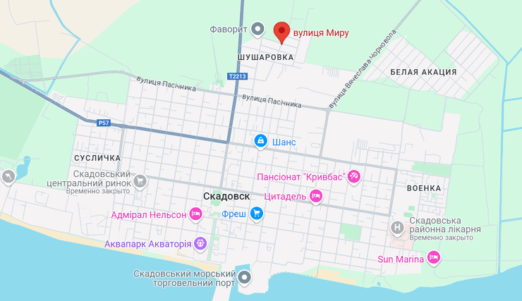 скадовск карта, скадовск