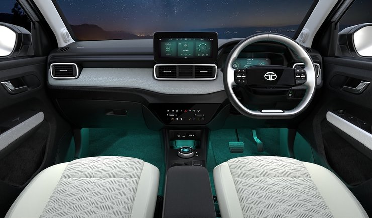 салон Tata Punch EV, Tata Punch EV 2024, Tata Punch, электромобиль Tata, кроссовер Tata, новая Tata Punch