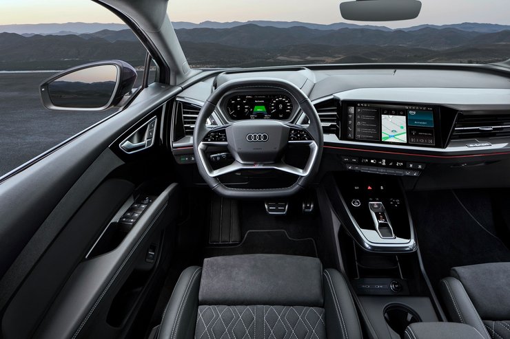 салон Audi Q4 e-tron, Audi Q4 e-tron, Audi Q4, Audi Q4, новый Audi Q4, электромобиль Audi