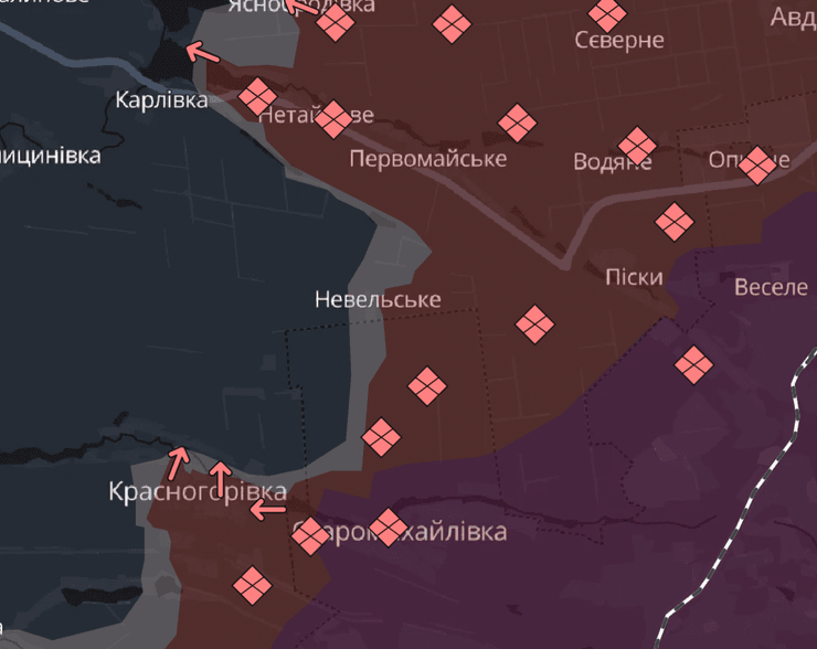 Карта боевых действий