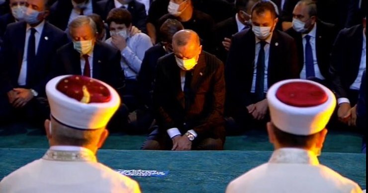 эрдоган, турция, айя-софья, намаз, стамбул