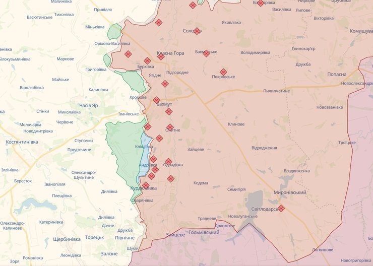 карта войны в Украине