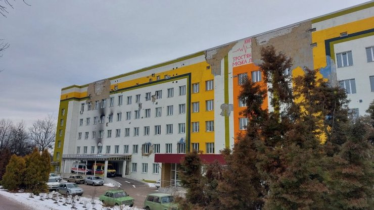 лікарня, тростянець, обстріл