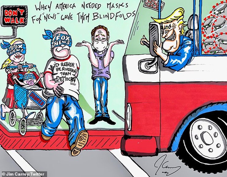 Дональд Трамп, Джим Керри, карикатура