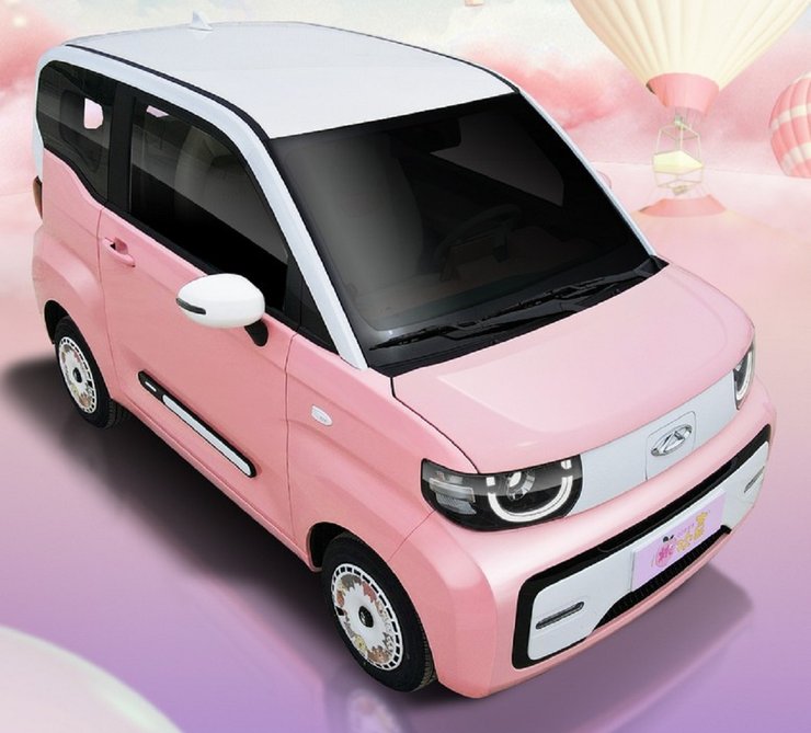 Chery QQ Ice Cream Joyous Peach, Chery QQ Ice Cream, Chery QQ 2022, новый Chery QQ, электромобиль Chery QQ