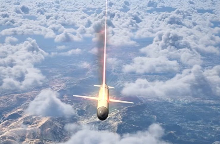 Скриншот відео роботи лазерної зброї XCalibur по ракеті, комп'ютерна графіка Elbit Systems