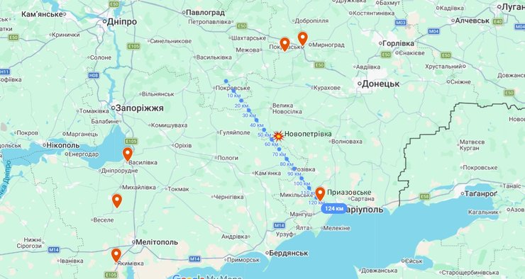 Карта отработок ВСУ в ночь на 24 февраля 2026 года