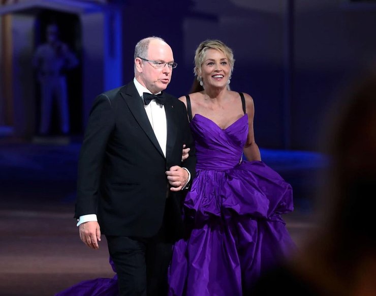 шэрон стоун, гала вечер, фонд князя монако, князь монако, князь альбер