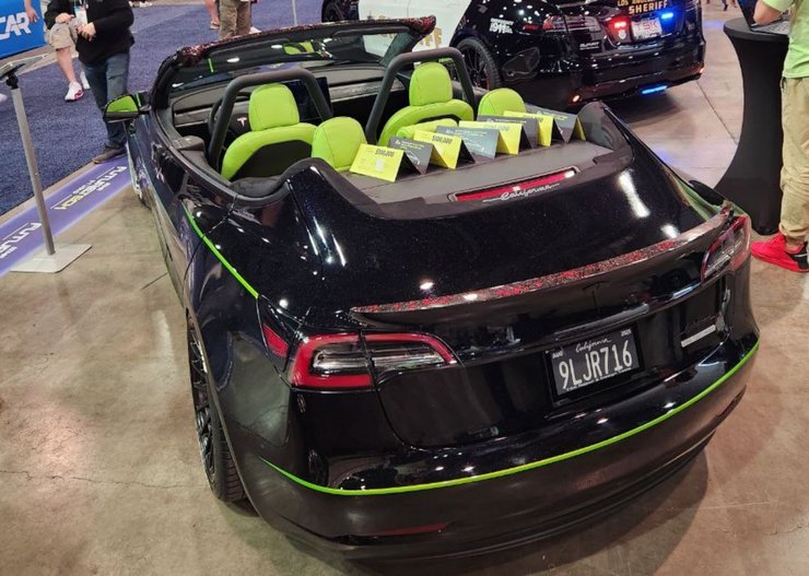 тюнинг тесла 3, Tesla Model 3, тюнинг Tesla Model 3, кабриолет Tesla, электромобиль Tesla, электромобиль Tesla