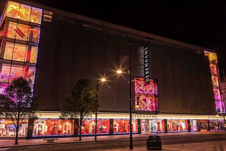 новогодняя витрина, магазин, debenhams, фото