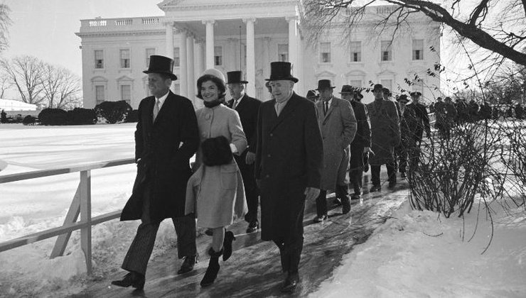 Джон Кеннеди, инаугурация, президент, сша, ретро фото