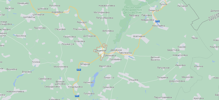 двуречная, купянск, карта