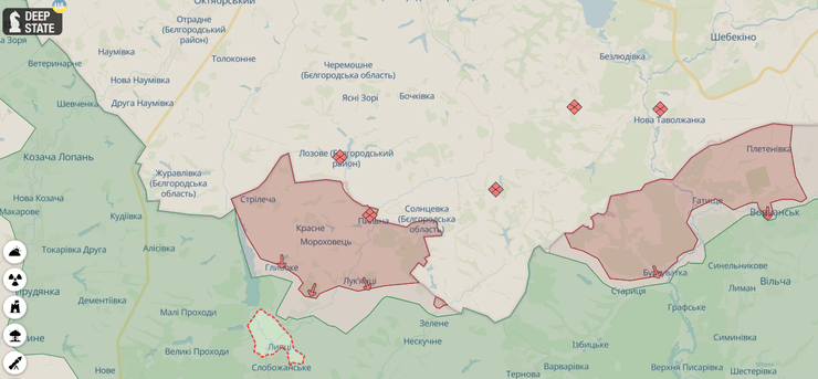 Волчанск на карте