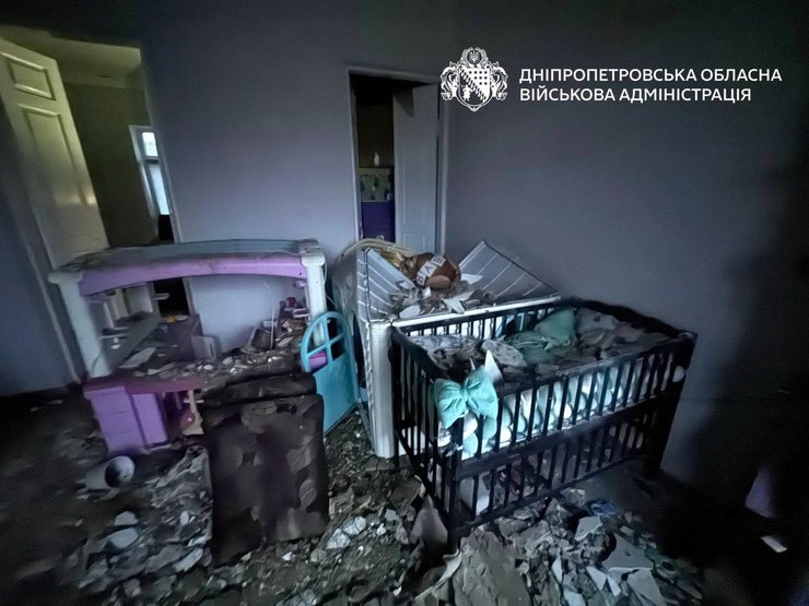 Наслідки обстрілу Дніпра