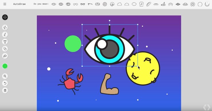 Google AutoDraw, рисунки, сервис