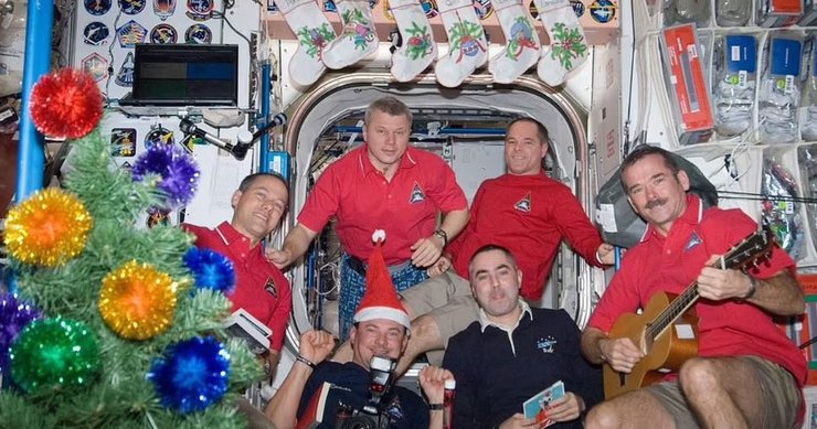 астронавти, МКС, Різдво